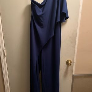 One sleeved overlay jumpsuit